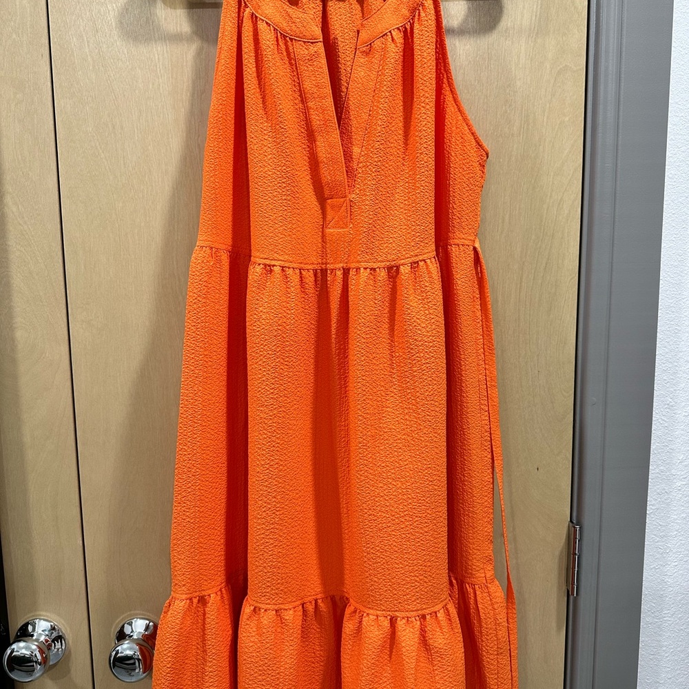Calvin Klein Vibrant Orange Casual Dress
